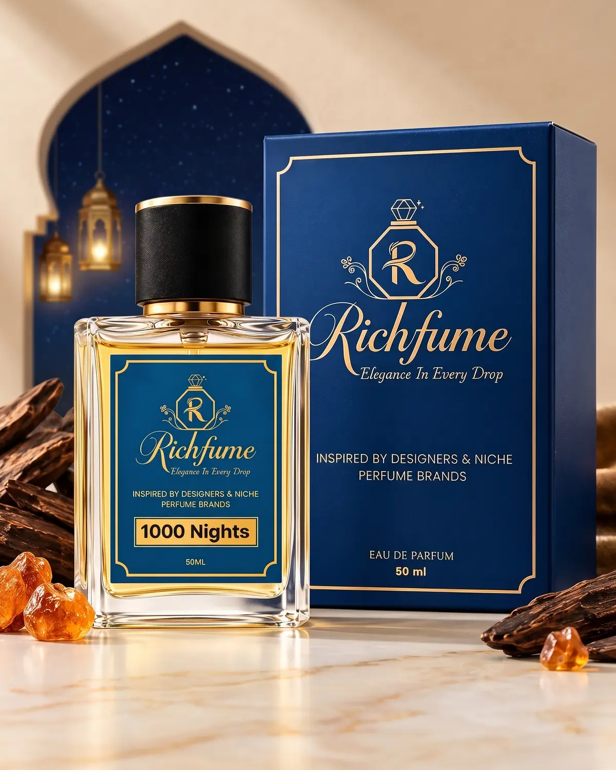 Richfume 1000 Nights Eau de Parfum 50 ML with premium gift box