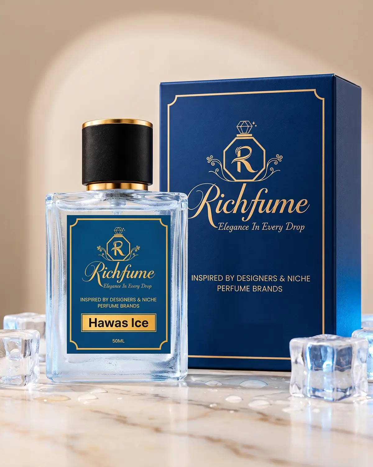 Richfume Hawas Ice Eau de Parfum 50 ML with premium gift box