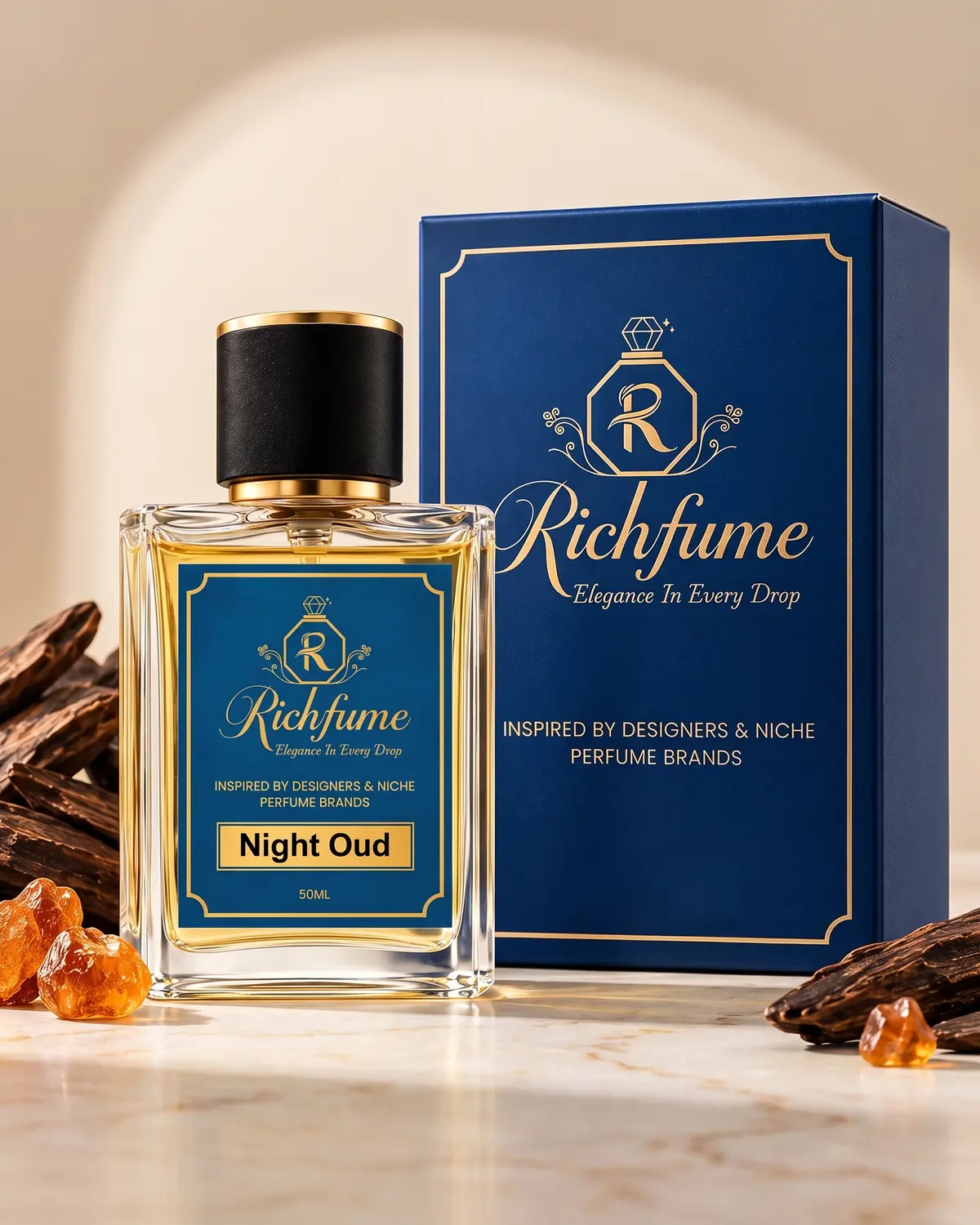 Richfume Night Oud Eau de Parfum 50 ML with premium gift box