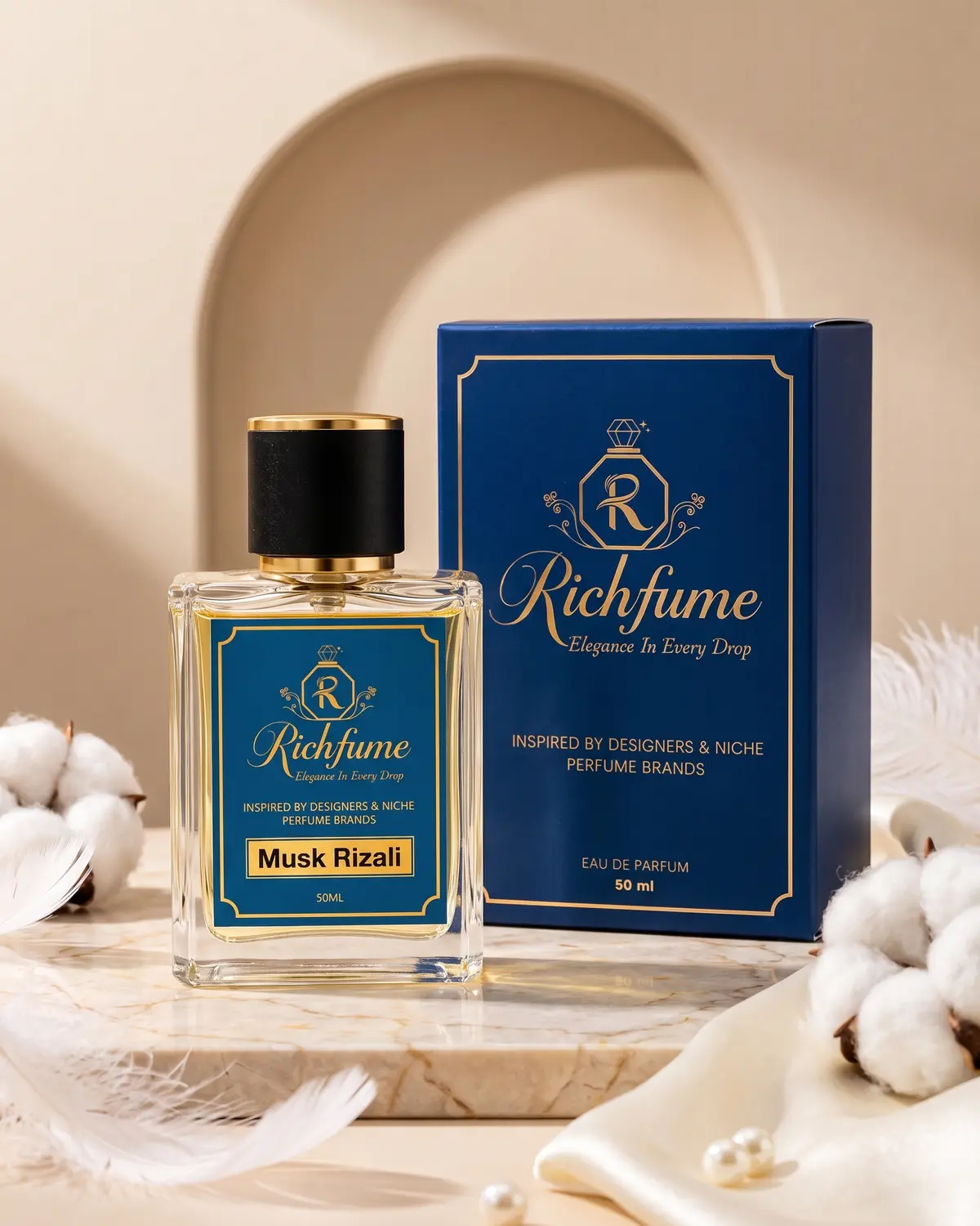 Richfume Musk Rizali Eau de Parfum 50 ML with premium gift box